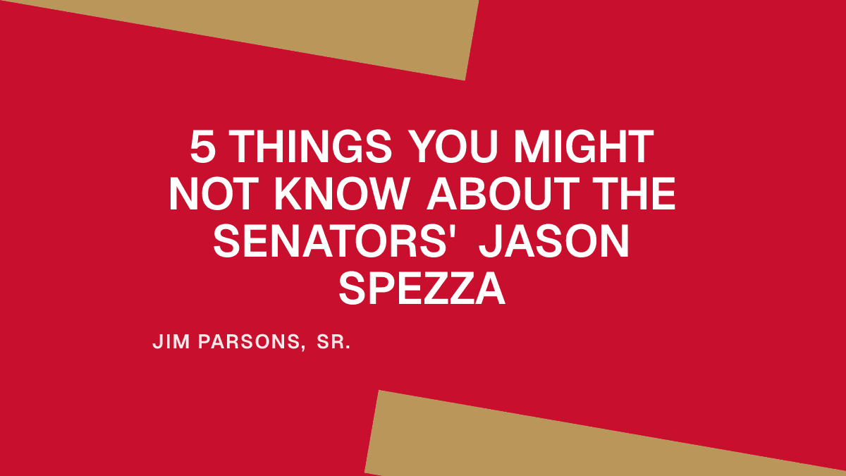 5 Things You Might Not Know About the Senators' Jason Spezza Placeholder Image