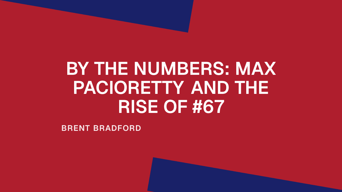 By the Numbers: Max Pacioretty and the Rise of #67