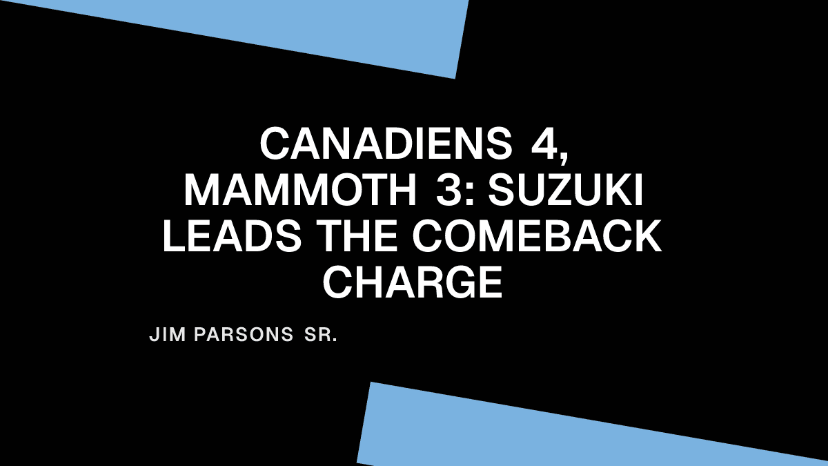 Canadiens 4, Mammoth 3: Suzuki Leads the Comeback Charge