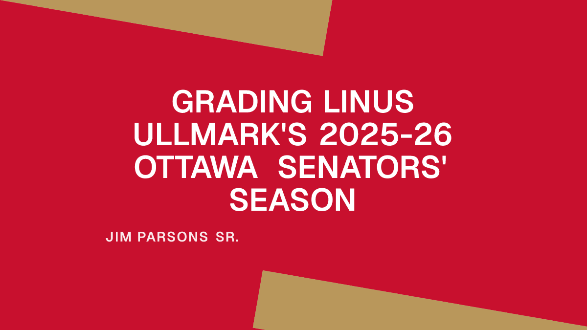 Grading Linus Ullmark's 2025-26 Ottawa Senators' Season Placeholder Image