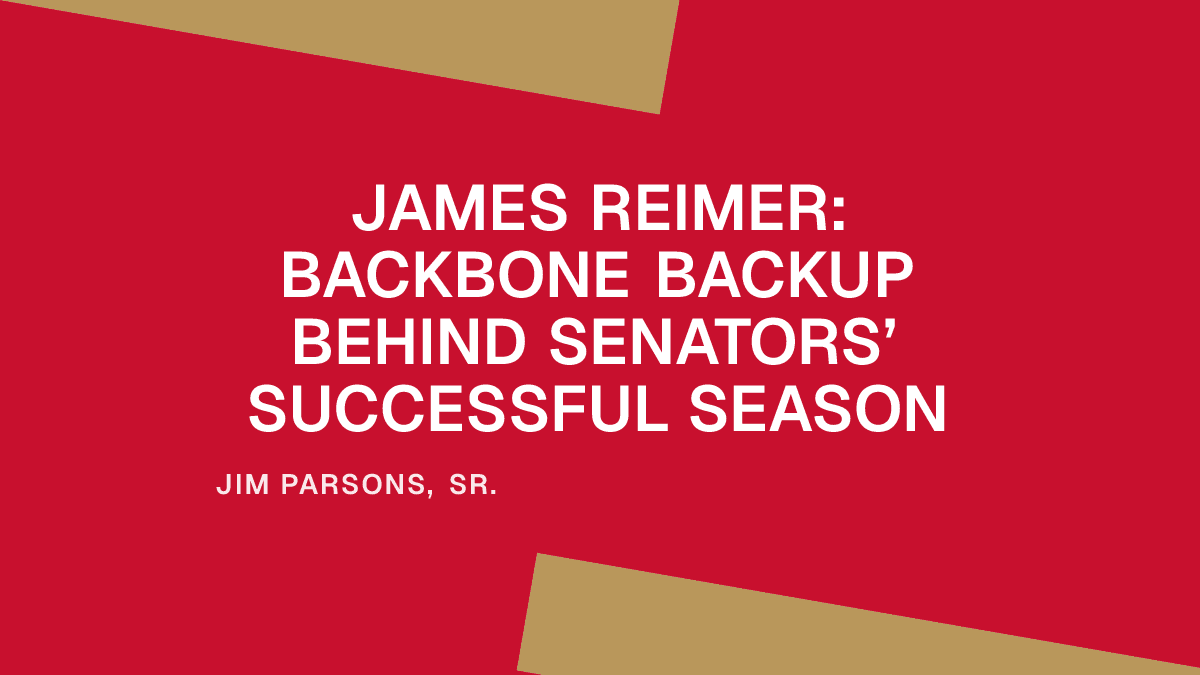 James Reimer: Backbone Backup Behind Senators’ Successful Season