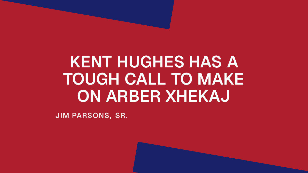Kent Hughes Has a Tough Call to Make on Arber Xhekaj
