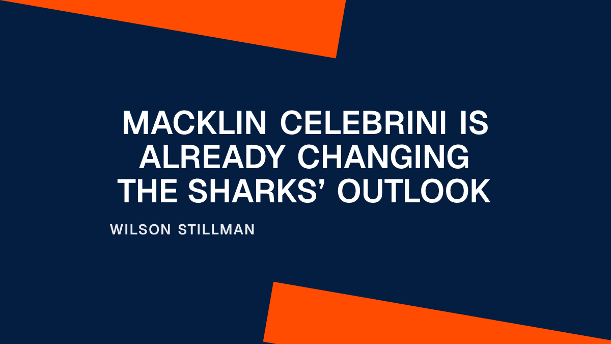 Macklin Celebrini Is Already Changing the Sharks’ Outlook