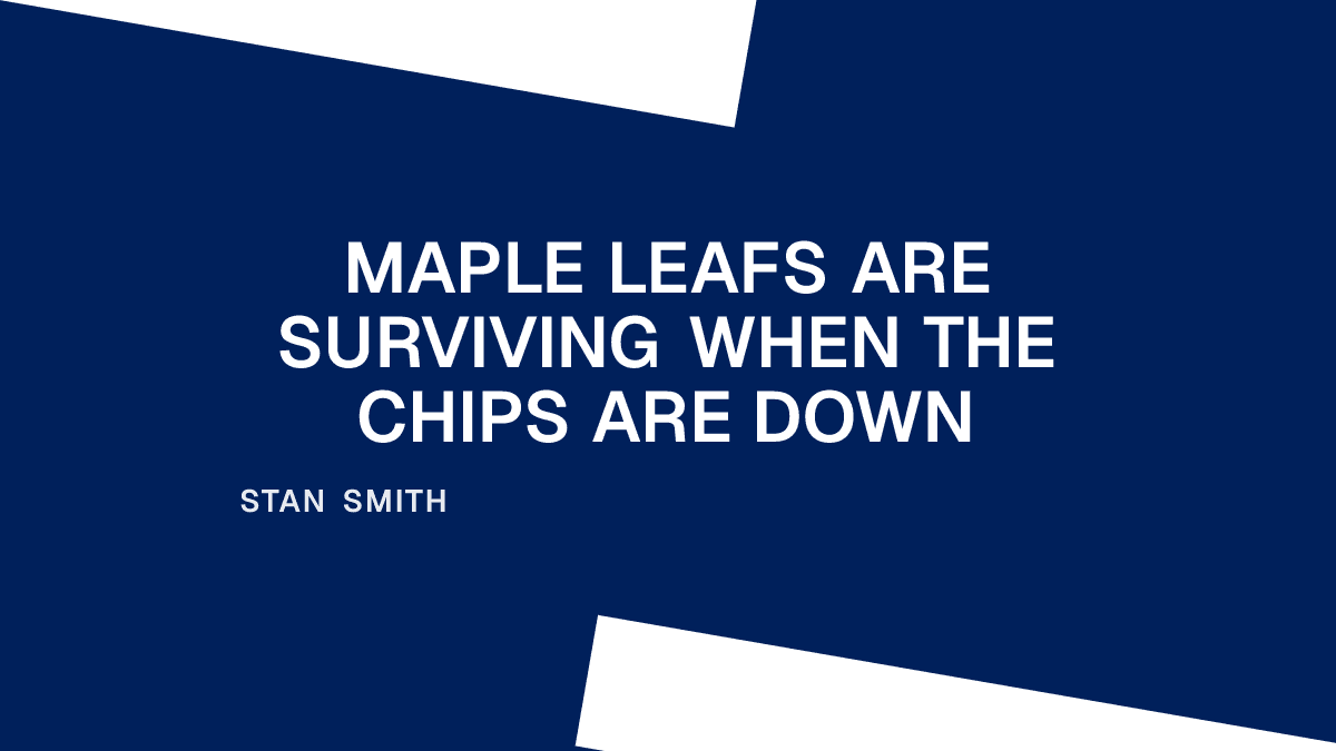 Maple Leafs Are Surviving When the Chips Are Down Placeholder Image