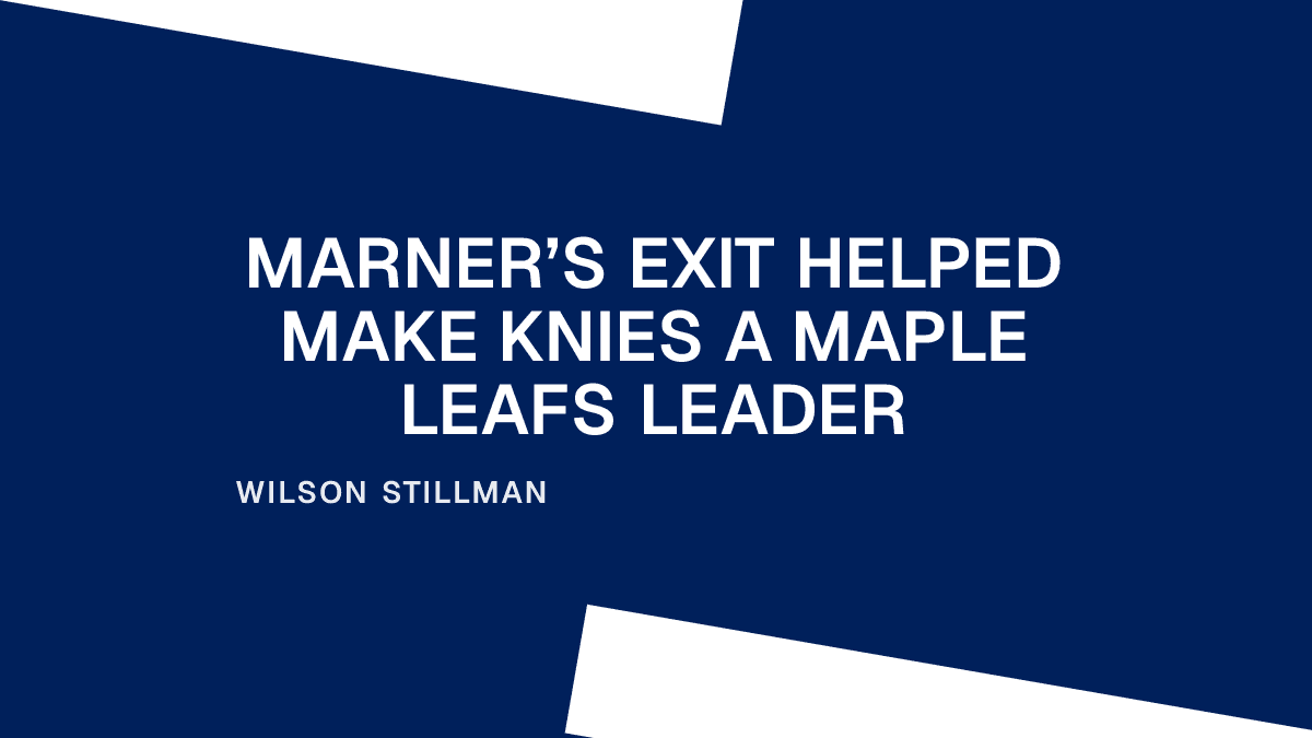 Marner’s Exit Helped Make Knies a Maple Leafs Leader