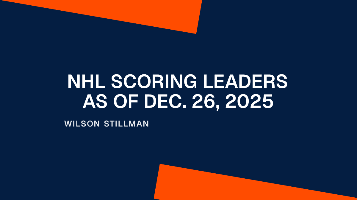 NHL Scoring Leaders as of Dec. 26, 2025