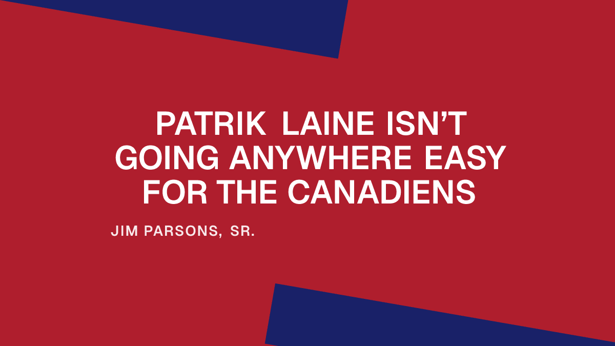 Patrik Laine Isn’t Going Anywhere Easy for the Canadiens Placeholder Image