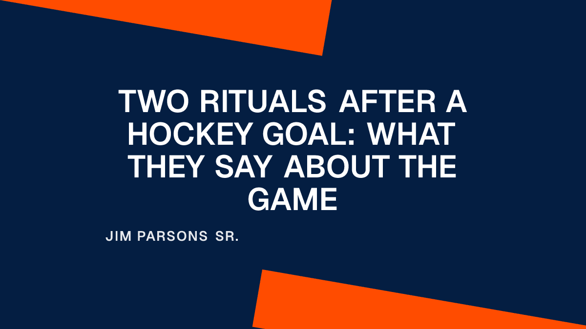 Two Rituals After a Hockey Goal: What They Say About the Game