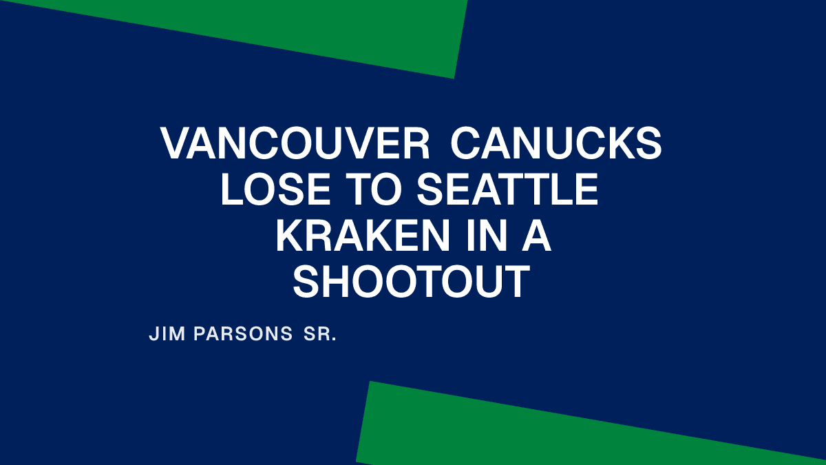 Vancouver Canucks Lose to Seattle Kraken in a Shootout