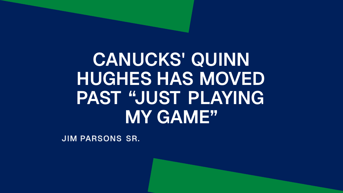 Canucks' Quinn Hughes Has Moved Past “Just Playing My Game” Placeholder Image