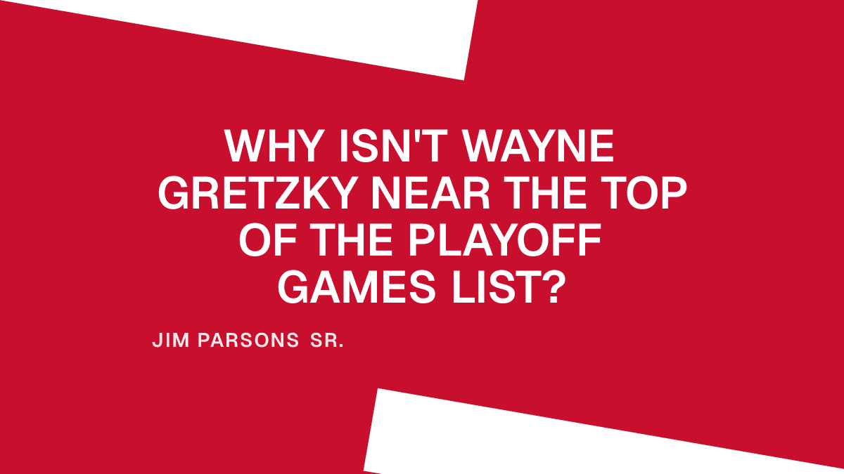 Why Isn't Wayne Gretzky Near the Top of the Playoff Games List?